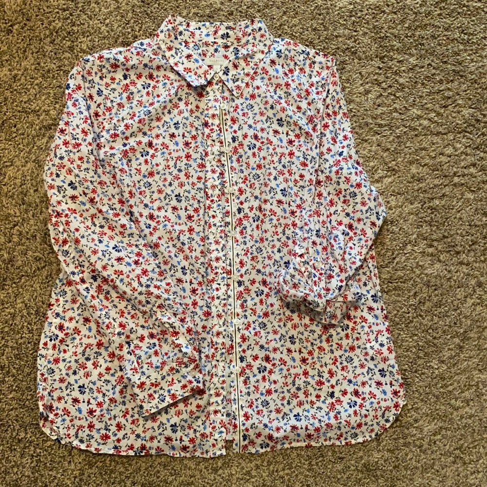 Fun Floral Print Button Down For Spring - image 1